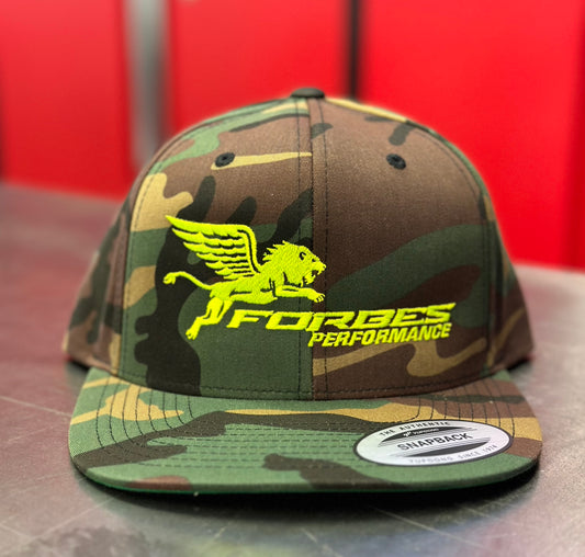 Forbes Performance Trucker Hat Snap Back Camo